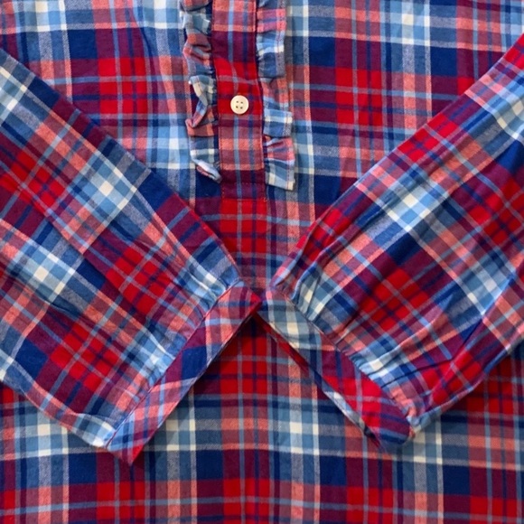 J. Crew Mercantile Plaid Ruffle Shirt, size S. - Picture 4 of 7